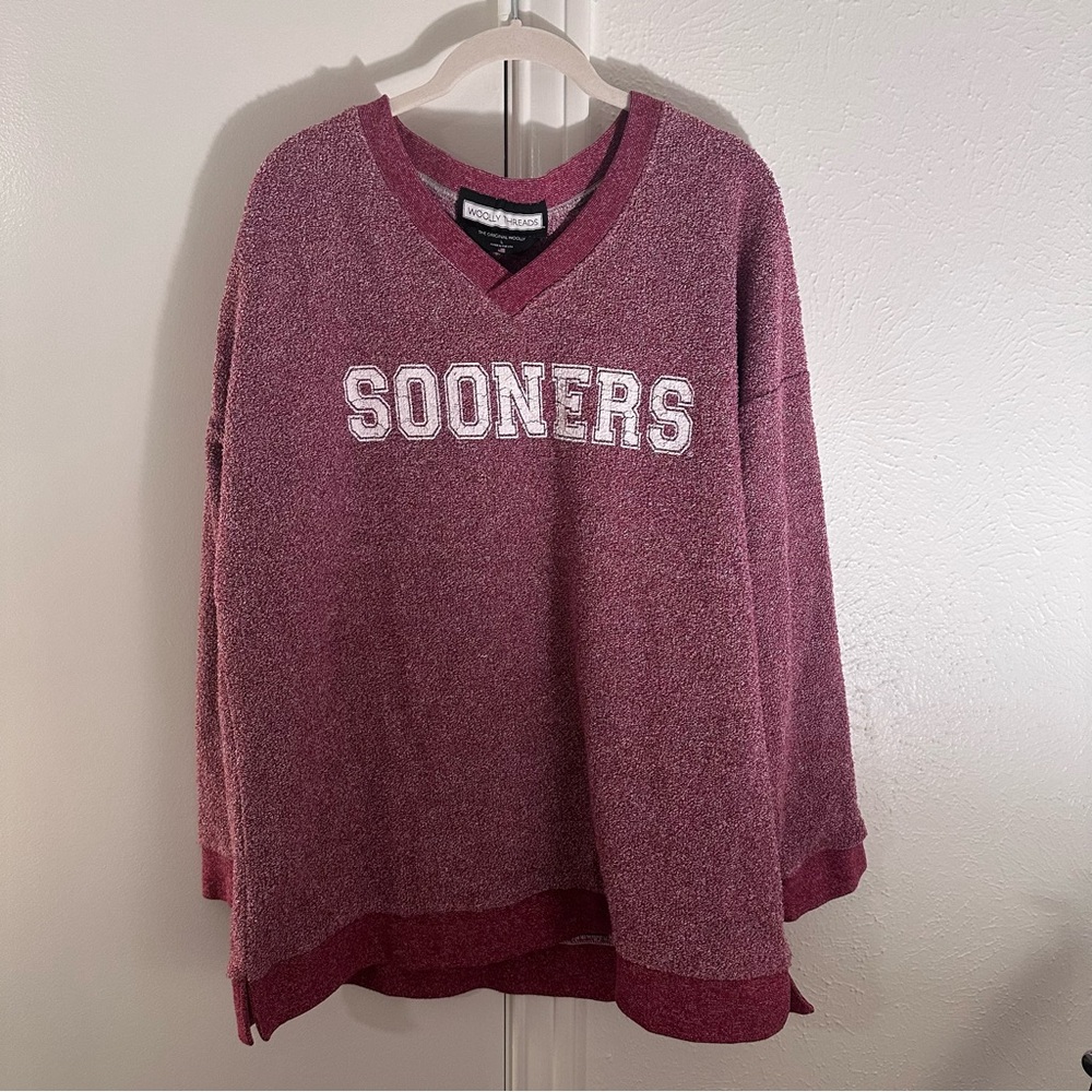 Woolly Threads Oklahoma Sooners Sweatshirt Size Large OU Oklahoma University